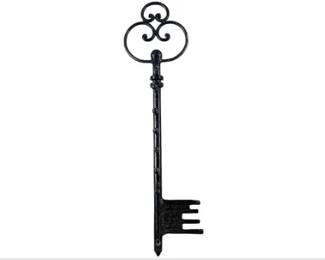 Wrought Iron Wall Mounted Key Rack With 6 Hooks