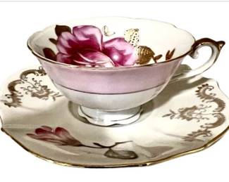 Vintage Hand Painted Porcelain Teacup & Saucer - Alka Kunst Bavaria