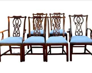 Set Of Six Chippendale Style Mahogany Dining Chairs