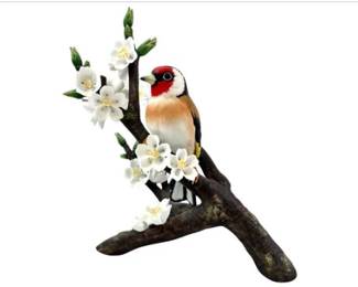 Franklin Mint "European Goldfinch" 1979 Limited Edition Bird Figurine