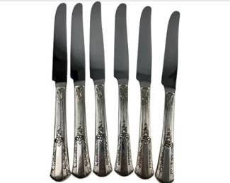 6 Vintage 1938 Wm. A. Rogers Silver Plate Knives