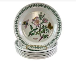 Portmeirion "The Botanic Garden" Design 6 Luncheon Plates - Excellent Condition