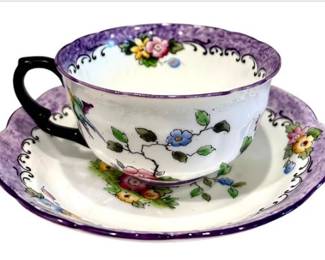 Crown Staffordshire Teacup And Saucer
