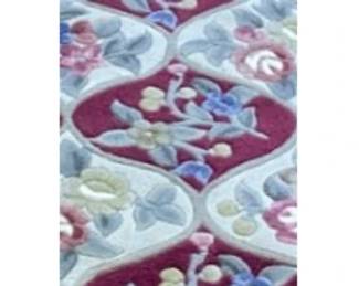 Traditional Agra Wool Area Rug With Floral And Botanical Motifs - Roughly 5x7 Ft