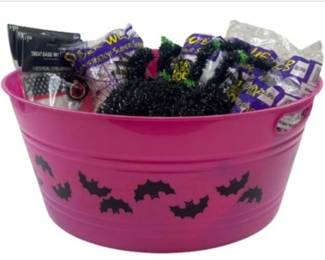 Halloween Trick Or Treat Boo Basket With Assorted Decorating Supplies
