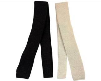 2 New Alpaca Yarn Knitted Neckties