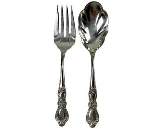 Antique 1847 Rogers Bros. Heritage Silver Plate Fork And Spoon Set