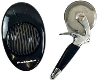 KitchenAid Stainless Steel Pizza Slicer And Black Egg Slicer