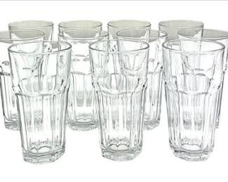 Set Of 11 Libbey Gibraltar Clear Glass Coolers