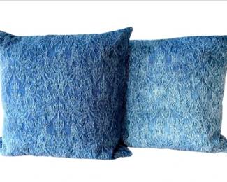 Blue Patterned Throw Pillows