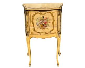 Hand Painted Italian Venetian Style Bedside Table