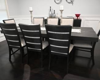 Modern Black Dining Table and Chairs