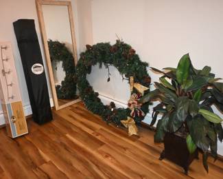 wreath, Mirror, artificial plant