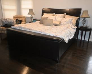 King Leather Bed