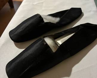 Satin slippers that belonged to the wife of President Millard Fillmore