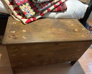Antique lift top blanket chest