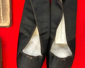 Pair of satin slippers that belonged to the wife of President Millard Fillmore