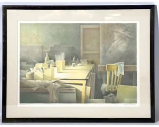 Lot 1438 Olivier Raab Limited Edition Color Lithograph Atelier I Artist Studio Interior Framed and Pencil Sig