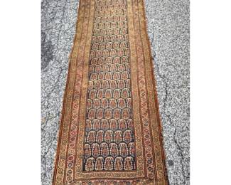 Lot 2082 3 3 X 10 Antique Persian Malayer Hand Knotted Wool Runner Rug with Boteh Motif