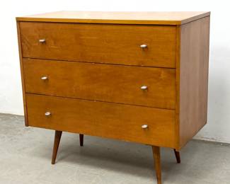 Lot 1444 Paul McCobb Planner Group Bachelor s Chest Dresser, Aluminum ring pulls.