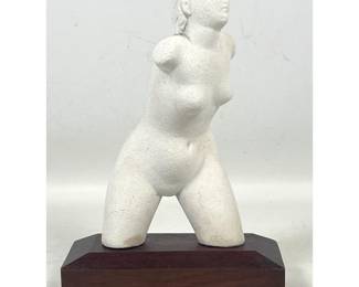 Lot 1661 Plaster and wood Nude Sculpture Attributed to Marion Walton, Striding Figure.