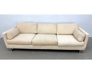 Lot 1478 Milo Baughman Style Chrome Frame Sofa