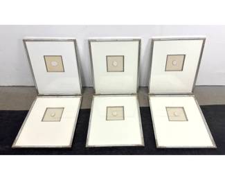 Lot 1796 Set 6pc Framed Plaster Intaglio Relief Scenes. Reproductions. Classical Figures. Each piece has iden