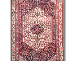 Lot 2054 12 4 X 20 9 Antique Persian Wool Hand Knotted Large Gallery Carpet Geometric Medallion Design. Palac
