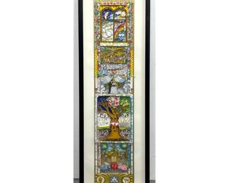 Lot 1610 Charles Fazzino 3D Construction Serigraph Celebration of Love. Limited Gold Edition 4975. Pencil Si