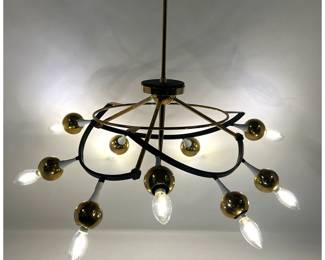 Lot 1521 Oscar Torlasco Attributed Chandelier Pendant Lamp.
