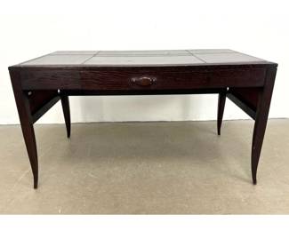 Lot 1537 Mulholland Brothers Home Collection Leather Top Writing Desk Designed by Eric Brand with Saddlebag P