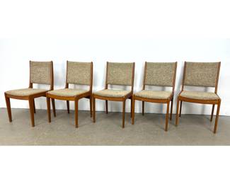 Lot 1466 Set 5 Mid Century Modern Teak Side Dining Chairs Scandinavia Woodworks Co.