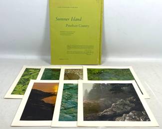 Lot 1996 Set of 7 Eliot Porter Summer Island Penobscot Country color lithographed plates. Published by the Si