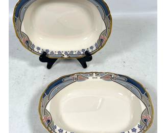 Lot 2003 Pair Mason s Ironstone Liberty London Ianthe Pattern Oval Serving Bowls.