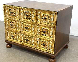Lot 1410 William A. Berkey Furniture Company for John Widdicomb 3 Drawer Cabinet. Mediterranean Treasure Ches
