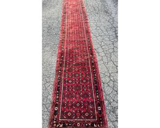 Lot 2069 2 10 X 23 3 Exceptionally Long Persian Hamadan Runner with Geometric Herati Pattern. Hand Knotted Wo