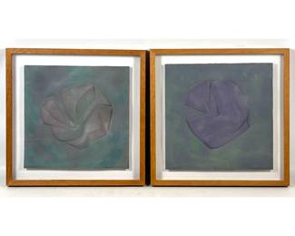 Lot 1570 Gerald DiGiusto Vinalhaven suite number 4 copy 2 hand painted handmade cast paper panel relief sculp