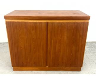 Lot 1608 Skovby Danish Modern Teak Two Door Server Cabinet.