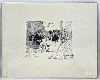 Lot 1651 Andrew Wyeth Signed Print Country Square Dance 6886 signed in the lower left in black pen A Wyeth.