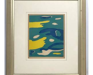 Lot 1657 Fernand Leger Framed Color Lithograph Composition.