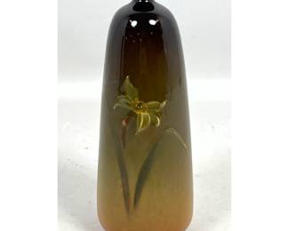 Lot 1883 Weller Pottery Louwelsa Earthenware Vase with Hand Painted Narcissus Daffodil and Brown Standard Gla
