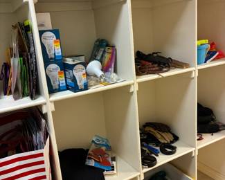 Helmets, light bulbs, glasses of all sorts - sun and readers, gift bags