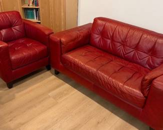 Natuzzi Love Seat and Chair