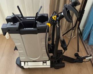 Thule hitch mounted e-bike rack. Fold up design.