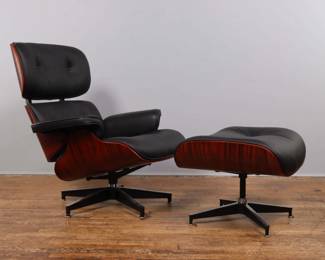 Eames Style Armchair and Ottoman