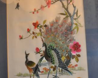 Needle Work on Silk 