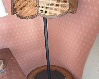 MCM Floor Lamp with Built-In Side Table