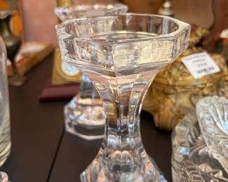 Cut Glass Candlestick Holder