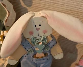 Wooden Bunny Figurine