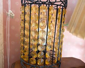 Amber Beaded Table Lamp